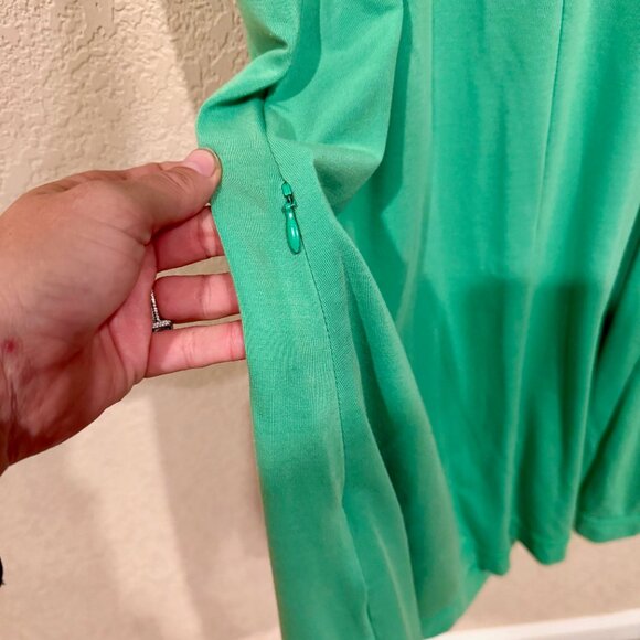 The North Face Sleeveless Mini Tank Dress M Green Cutout Strap Zip Pocket TNF - Picture 5 of 12